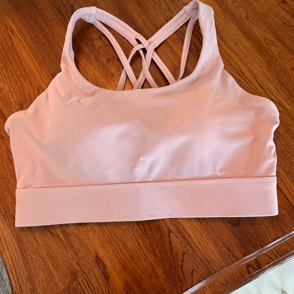 Women's Pink Strappy Sports Bra